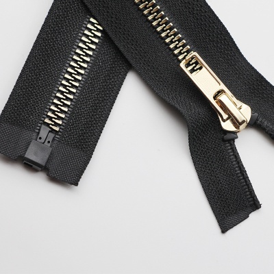 5号仿铜牙拉链细齿 树脂镀金仿金属拉链 服装家纺拉链现货批发