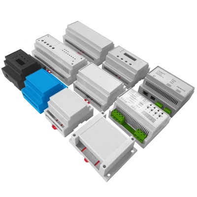 仪表温控器塑料壳体电子仪器ABS塑胶导轨壳体plc控制盒外壳公模